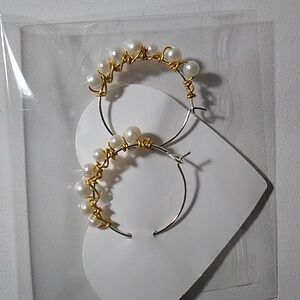 Glass earrings. Hoops 12 pairs